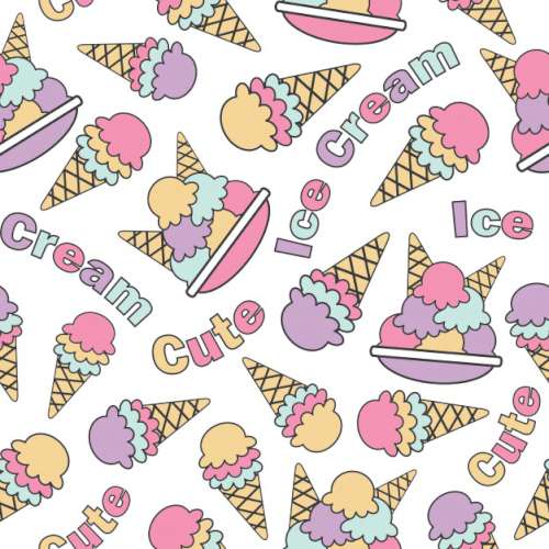 Printed Wafer Paper - Ice Cream Designs - Click Image to Close